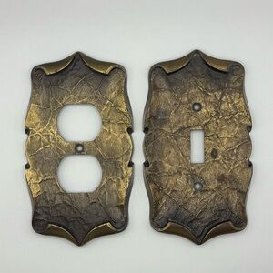 Vintage Amerock Carriage House Switch Plate & Outlet Cover Set Antique Finish